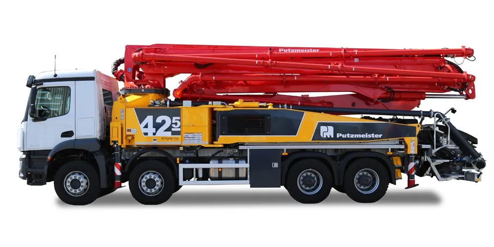 Putzmeister 42 metre boom truck mounted boom pump