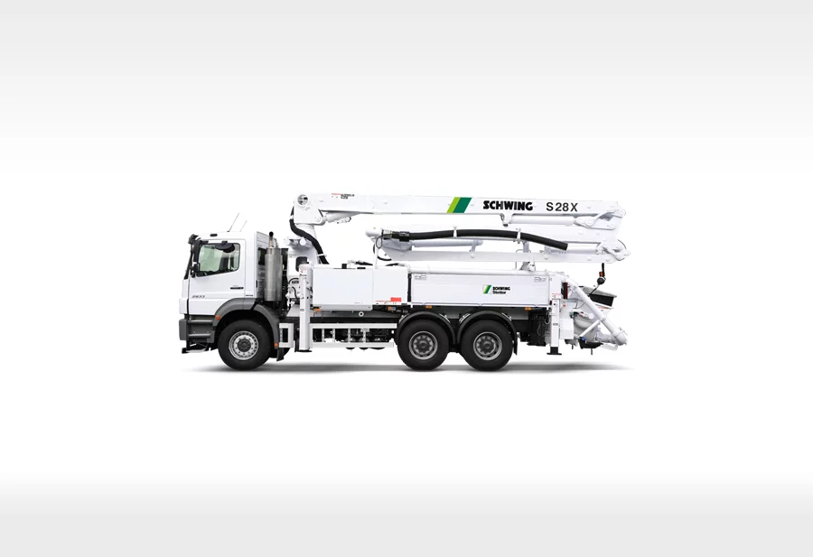 Schwing 28 metre boom truck mounted boom pump