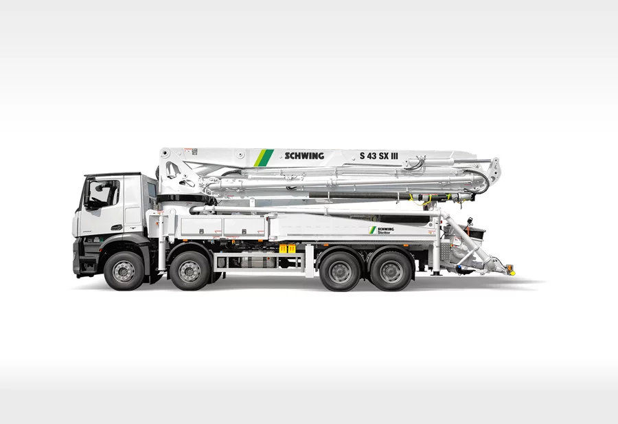 Schwing 43 metre boom truck mounted boom pump